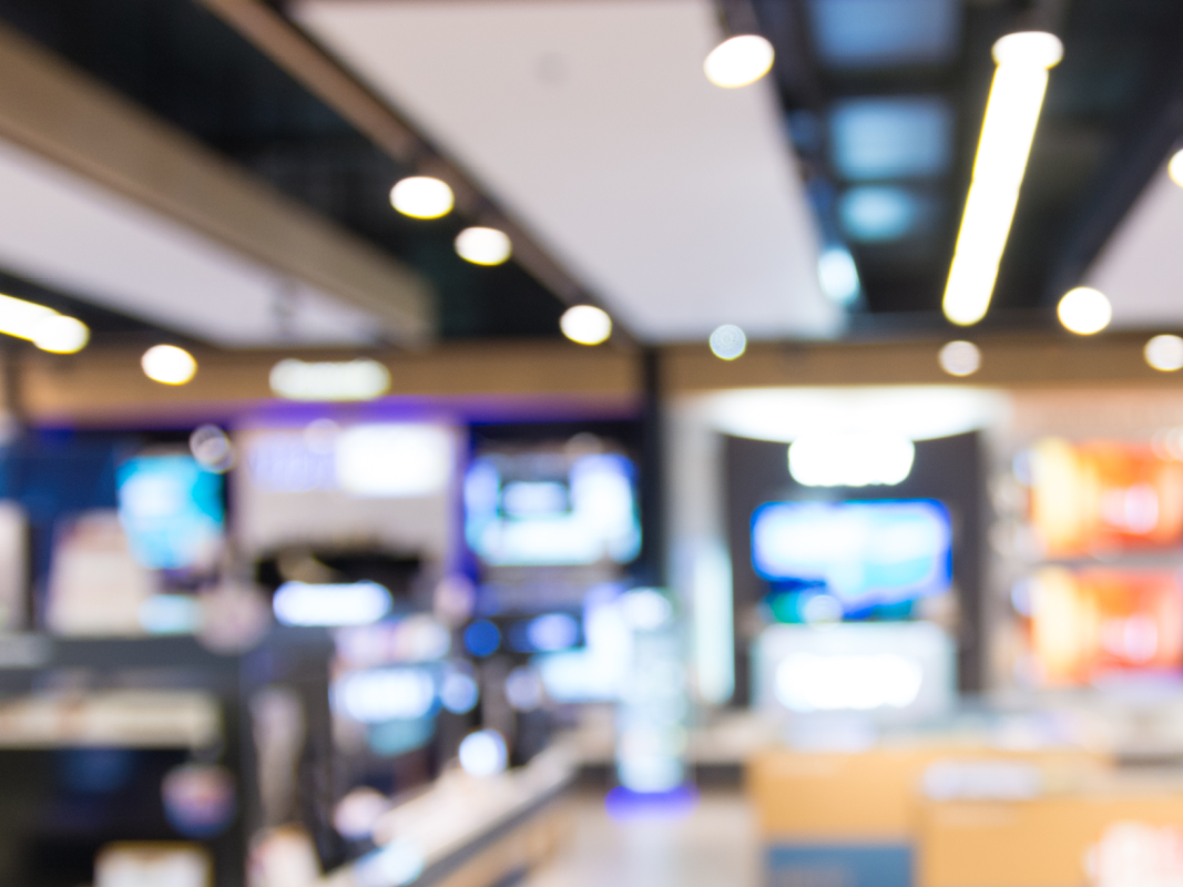 Retail Installation Logistics Company, photo of blurred retail store